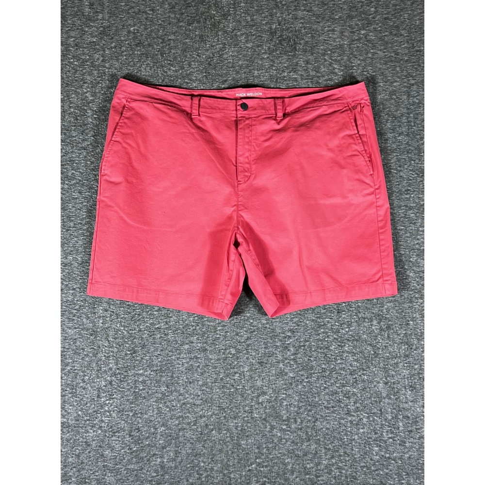 Mack‎ Weldon Radius Shorts Mens 44 Red Stretch Cotton Lyocell Chino Performance